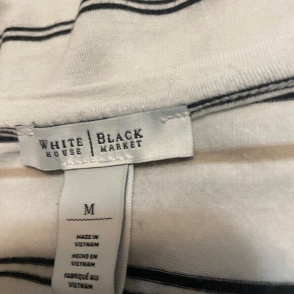 White House Black Market stripe scoop neck tee, size M - Picture 3 of 3